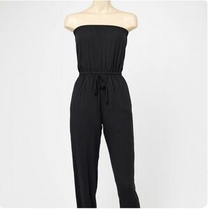 Scotch & Soda‎ Jumpsuit Drawstring Waist Strapless Casual Printed Black Size XS
